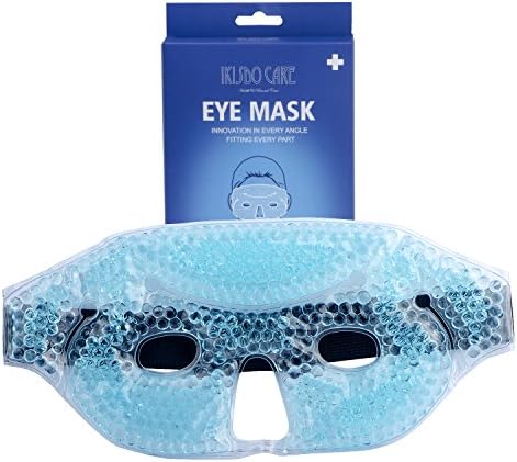 Reusable Hot Cold Therapy Pack Cool Gel SPA Soothing Facial Treatment Mask for Sleeping, Yoga, Puffy Eyes, Migraine Headaches, Dry Eyes, Stress Relief, Swollen Face, Fatigue (Blue)