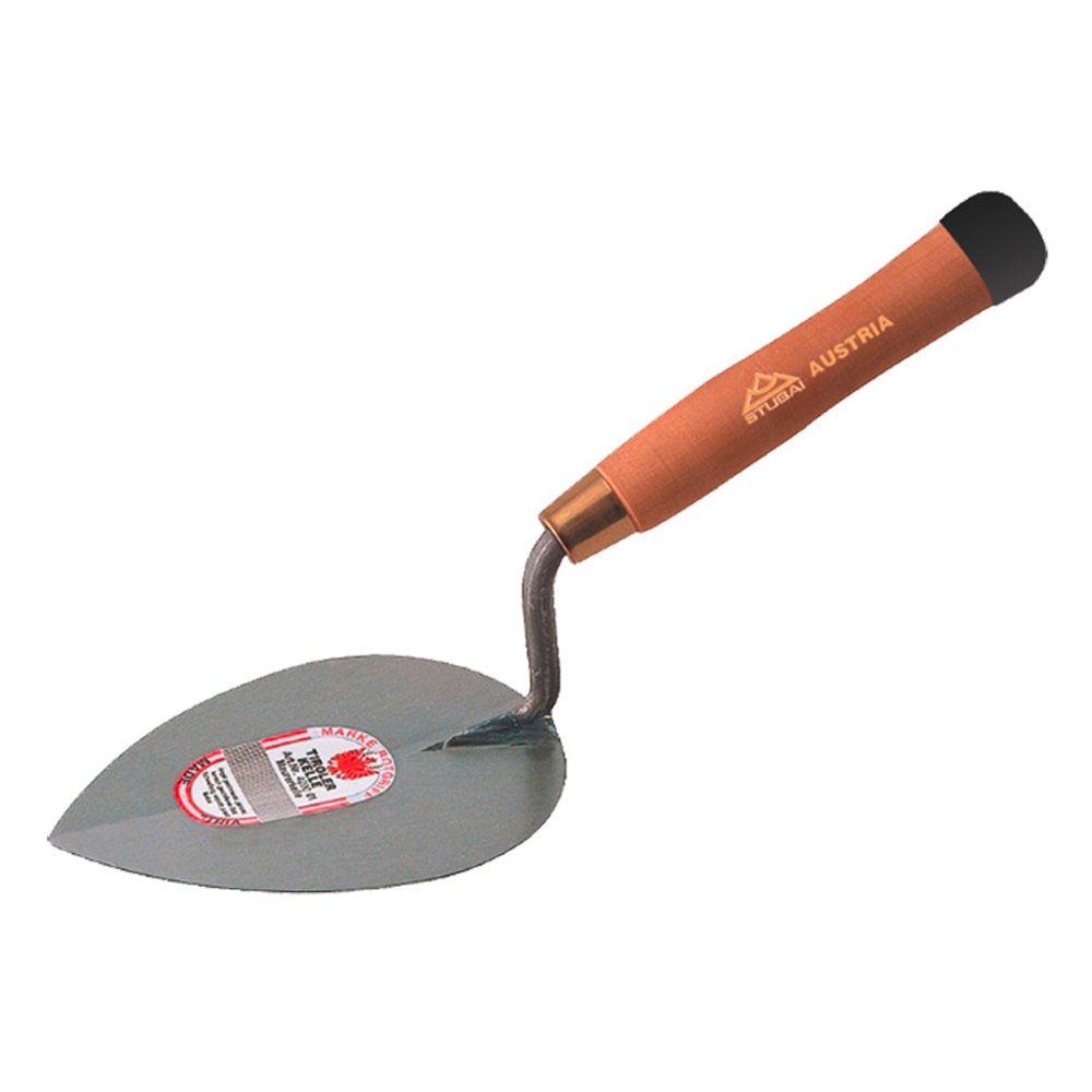Stubai 419101 Tile Setter's Trowel with Rubber Handle Cap, Silver/Beige/Black, 160 x 115 mm