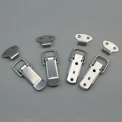 4 Set Stainless Spring Loaded Toggle Case Box Chest Trunk Latch Catch Clamp Clip