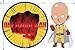 One-Punch Man Japanese Superhero Parody Workout T Shirt & Stickers (Large) Charcoal