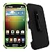 Cellularvilla Case For LG Lucid 3 VS876 Green Black Prime Series Hard Soft Dual Layer Holster Case KickStand with Locking Belt Swivel Clip Cover Protector