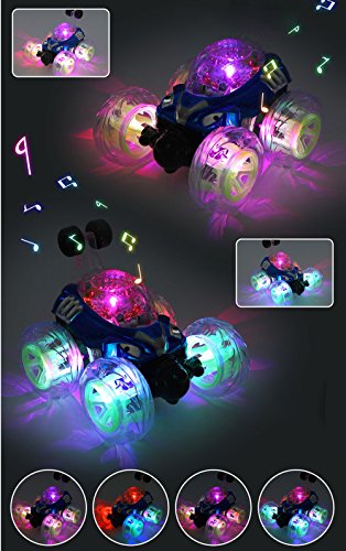 Insaneness Kid Toys for Boys Girls 360° Spinning and Flips with Color Flash & Music for Kids Remote Control Truck Pre-Kindergarten Toys (Blue) - Thumbnail 4