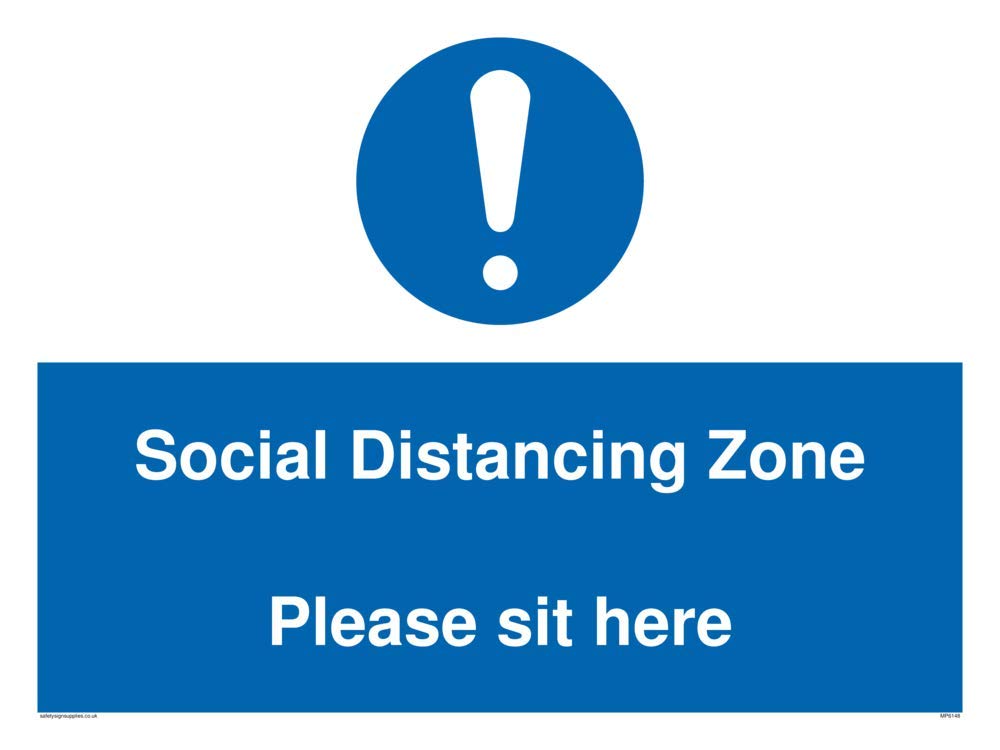 Social Distancing Zone Please sit here