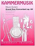 Grand Duo concertant op. 85: (Große Sonate A-Dur) für Flöte (Violine) und Gitarre by