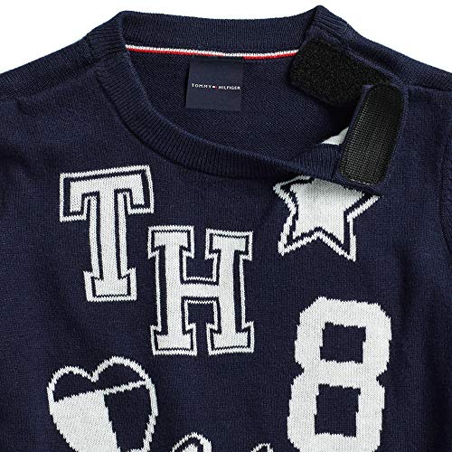 image for Tommy Hilfiger Girls' Adaptive Sweater with Hook and Loop Fastener at 