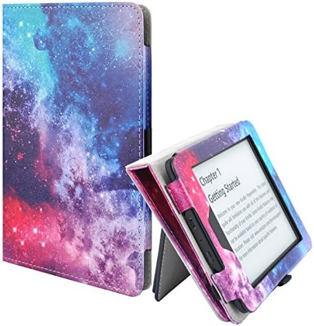 TsuiWah Vertical/Horizontal Stand Hand Strap Case, Premium Vegan Leather Protective Cover With Auto Sleep/Wake for Amazon Kindle Paperwhite (Fits All 2012, 2013, 2015, 2016 Versions), Galaxy Sky