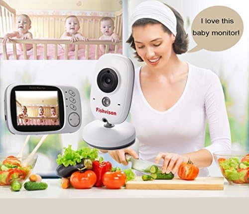 Baby Monitor Camera Video Digital Wireless System Long Range Night Vision 2 Way Talk-back Temperature Monitoring for Baby Safety