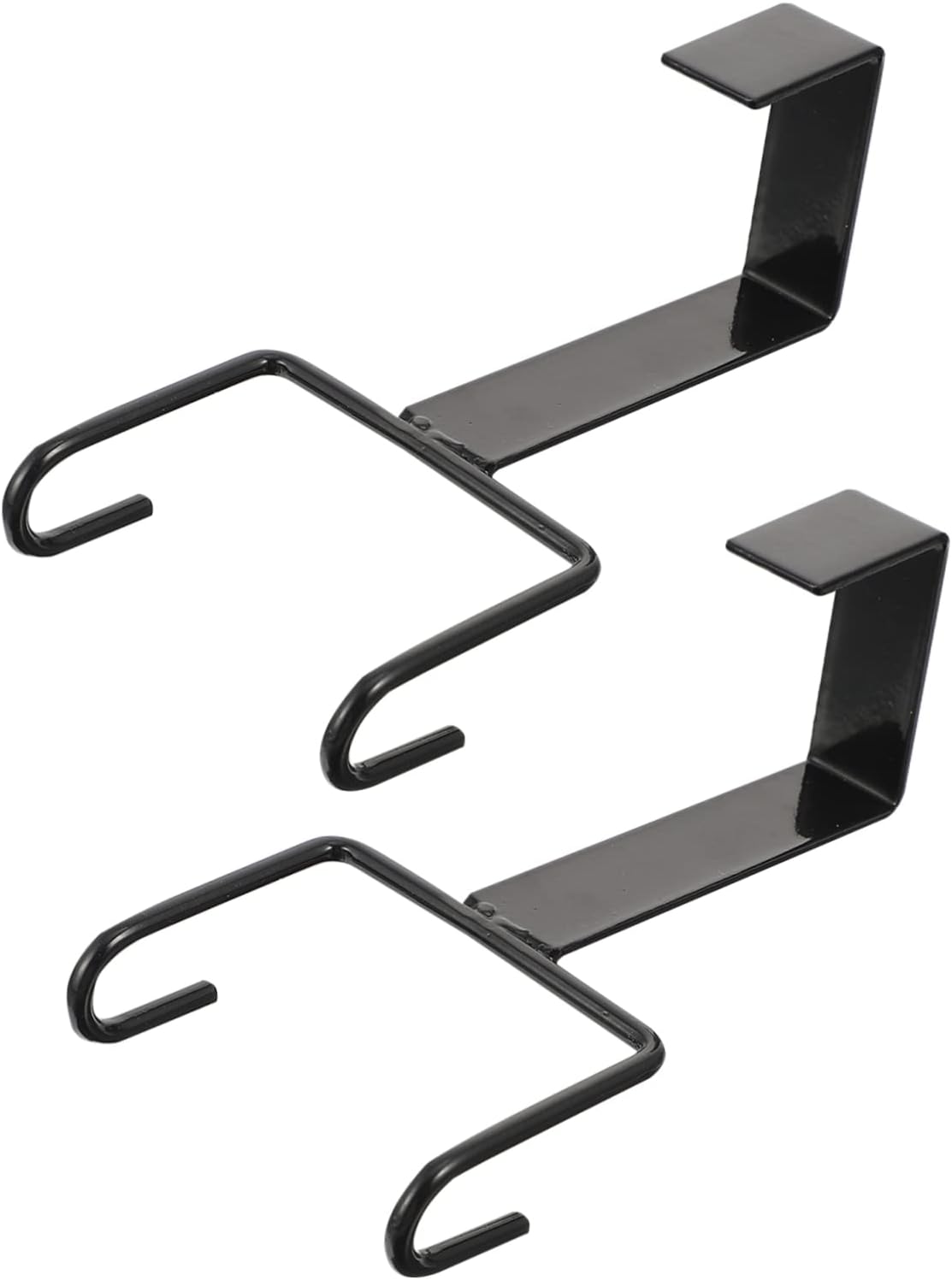 Wreath Hangers - Abaodam 2 Pcs Hook up Christmas Stocking Hooks Metal Wreath Door Hanger Wreath Door Hooks Door Storage Hangers Window Glass Wreath Holder Stocking Holders Mantle Towel Siding Iron