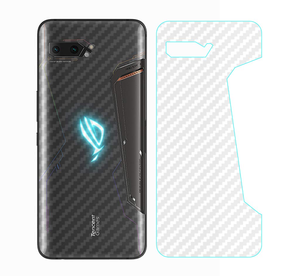 NOKOER Back Protector Flim for Asus ROG Phone 2, [3 Pack] 0.1mm Ultra Slim Scratchproof Soft Back Film, [Anti-fingerprint] [Non-slip] [Transparent]