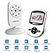 Video Baby Monitor with Camera and Infrared Night Vision, Two-Way Talkback, and Temperature Monitor - Long Range, Monitor Your Baby All Round The Clock,Include 2 Piece Outlet Protector … (2.4'')