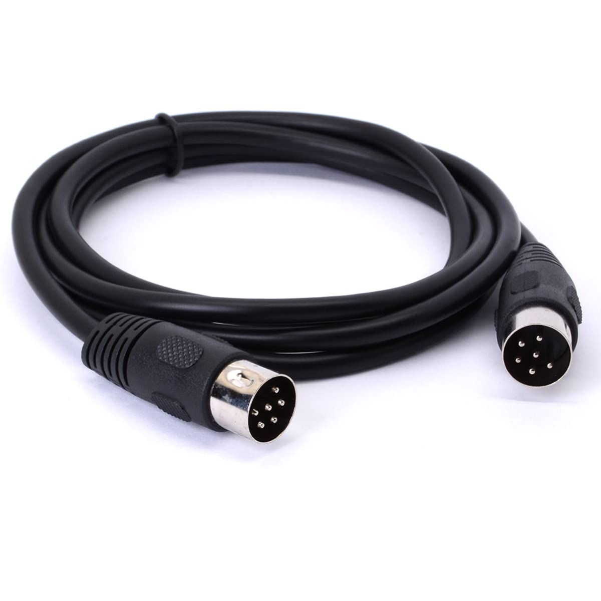 HTGuoji MIDI DIN 6 Pin Cable Male to Male DIN Plug Instrument Converter Adapter Midi 6pin Audio Cord for Microphone Guitar (1.5 Meter)