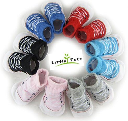 Baby Boy Infant/Newborn 6-Pack Sneaker Novelty Socks Age 12-24 Months by Little Tots