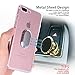 iPhone 8 Plus Case/iPhone 7 Plus Case, with Ring Holder Kickstand Function, 360 Degree Rotating Ring Holder Grip Case with Magnetic Car Mount Soft TPU Cover for iPhone 7/7S/8 Plus (Transparent)