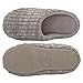 HomeIdeas Women's House Indoor Slippers Memory Foam Slip-on Bedroom Cozy Summer Lightweight Outdoor Shoes with Rubber Sole (Size 7-8 B(M) US, Beige)