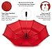 EEZ-Y Golf Umbrella - 58 Inch Windproof Rain Umbrellas w/Double Canopy - Compact, Portable & Break Resistant for Travel – Red