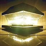 Sogrand Solar Light,Post Cap Lights 4 x 4 Plus,Outdoor Decorations Bright 15 Lumen Warm White LED Lamp for Vinyl Posts Caps 3.5x3.5 4x4 5x5 Waterproof Lantern for Fence Deck 2 Pack