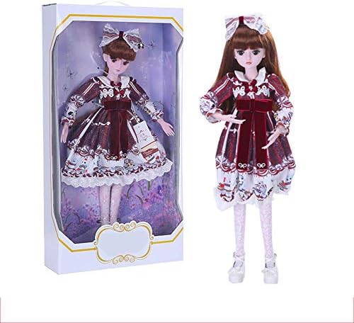 MEMIND Sally Bjd Doll Red Dress 60 Cm Dress Up Wedding Dress Princess Doll Suit Gift Box Girl Toy Joint Doll Child Playmate Doll