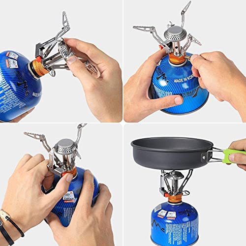 Portable Camping Stoves Backpacking Stove with Piezo Ignition