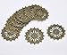 Housweety 50 Bronze Tone Filigree Flower Wraps Connectors 43mm