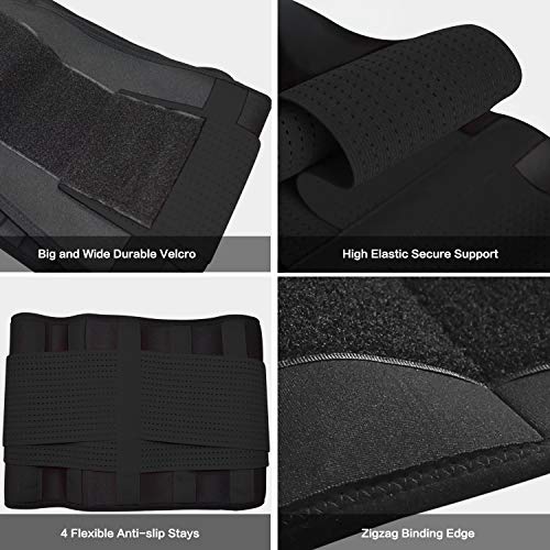 DARCHEN Back Pain Relief Belt Lower Back Massage Brace Therapy Lumbar & Waist Support Belt For Scoliosis, sciatica For Women & Men (Black, X-Large)