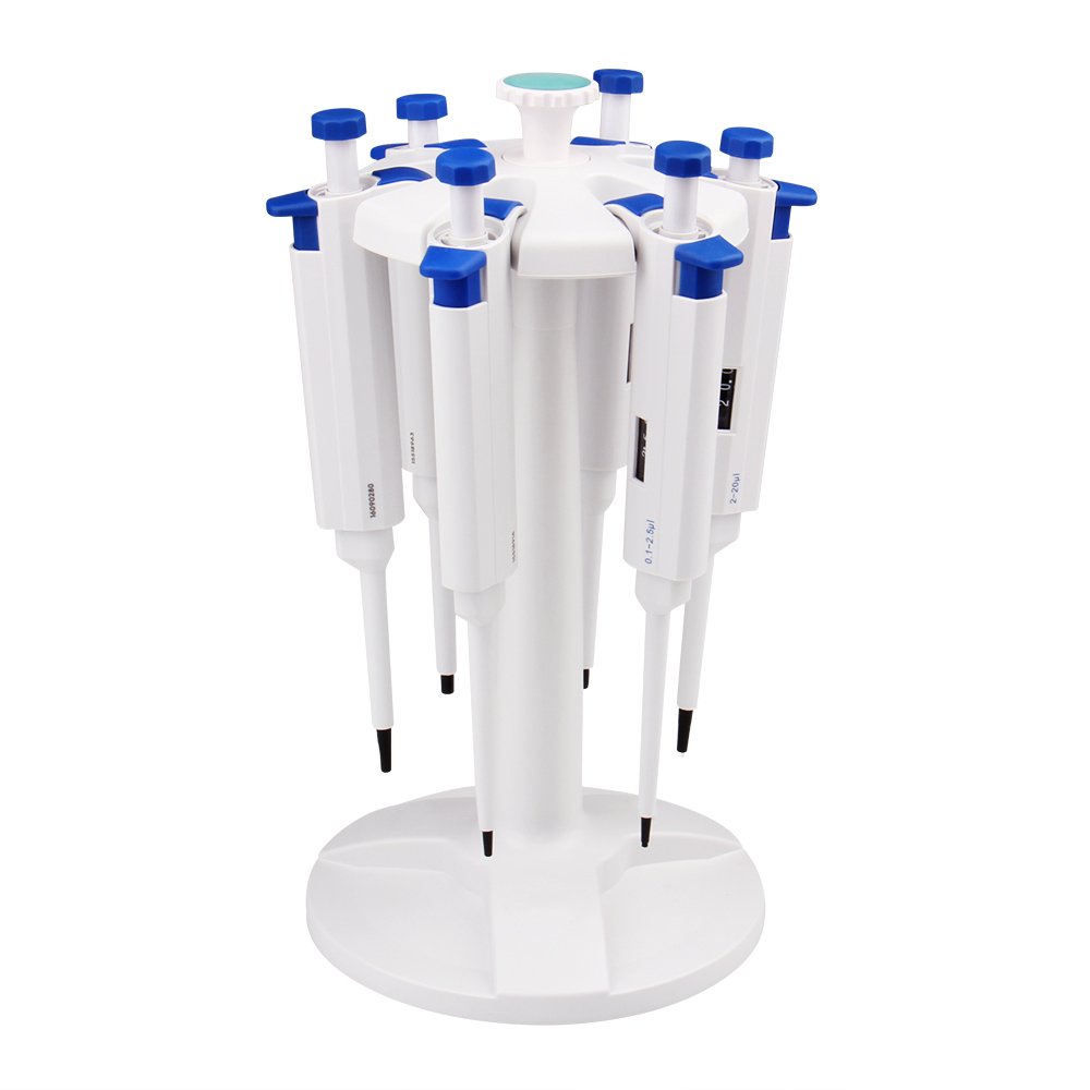 Four E's Scientific Linear Pipette Stand (Hold 7 Pipettes) and Carousel