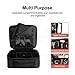 Solofish Portable Cosmetic Bag, Travel Makeup Case Packing Organizer Storage Containers with Top Handle and Removable Divider (Cosmetic are Not Include)