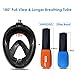 Vangogo 180° View Snorkel Mask Full Face Easybreath Gopro Compatible with Anti-Fog and Anti-Leak Technology for Adult