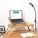 Homfa Bamboo Laptop Desk Adjustable Portable Breakfast Serving Bed Tray with Tilting Top Drawerthumb 1