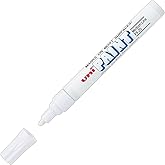 Uni Paint Marker, Bullet Point, White, Dozen