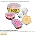 Reusable Food Wrap, 8 Pack Eco Silicone Stretch Lids CAROLE BPA Free Expandable Bowl Seal Cover Storage For Microwave Oven and Freezer to Keep Food Fresh