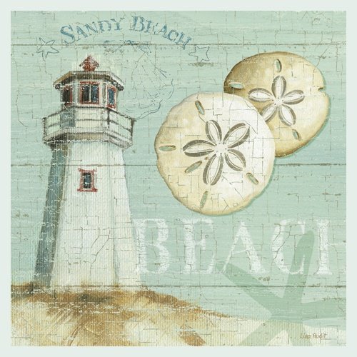 Digitaldruck Beach House I Badezimmer Treppenhaus Leuchtturm