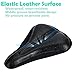 DAWAY Waterproof Bike Seat Cover – C5 Comfortable Soft Memory Foam Padded Leather Exercise Bicycle Saddle Cushion Men Women, Fits Spin Class, Stationary Bikes, Outdoor Cycling, 1 Year Warrantythumb 2