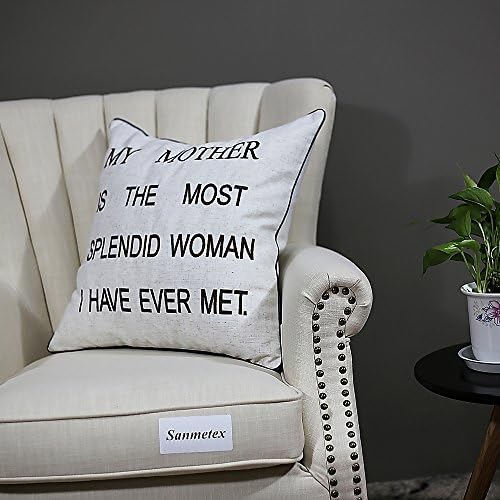 Sanmetex Best Birthday Gift for Mother From Daughter Throw Pillow Covers-My Mother Is The Most Splendid Woman" Birthday/Christmas Gifts Cushion Cover Mother Of The Bride Gifts Pillowcase 20"X20" Brown
