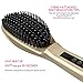 Gisala Metal Ceramic Heater Hair Straightening Brush,Auto Lock,Anti Scald,Zero Damage,Adjustable Temperature,Instant Heat Up Professional Hair Straightener(Golden)
