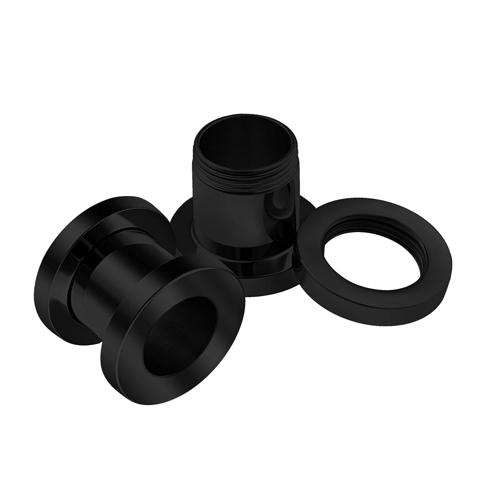 KJM FASHION 2PCS Surgical Steel Single Flared Stretcher Ear Tunnel Gauge Plug Earring Lobe Piercing Jewellery Pick Size