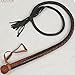 Ardour Crafts wp-136 Plait Genuine Real Leather Bull Whip Heavy Duty Bullwhip, Black/Brown