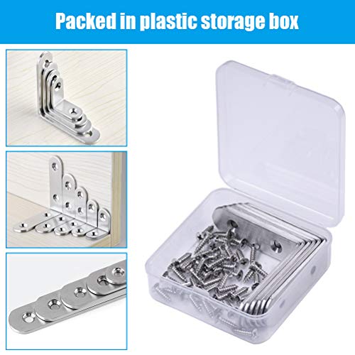 2 Corner+Bracket+Brackets+Stainless+Fastener