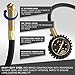 Motor Luxe Tire Pressure Gauge 60 PSI - Accurate Heavy Duty Dial for Your Car Truck and Motorcycle - 4 Free Valve Caps
