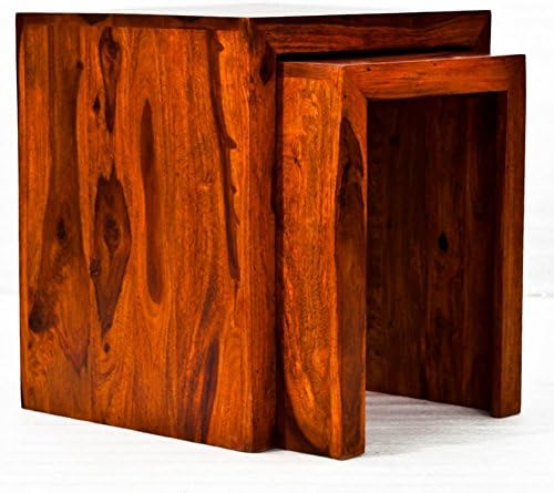 DAINTREE SatinSolid Wood Side Table (Teak Finish)