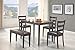 Coaster Home Furnishings Guillen Dining, 5-Piece Set, Cappuccino/Dark Brown