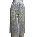 Pinda Holographic High Waisted Sequin Fringe Skirt