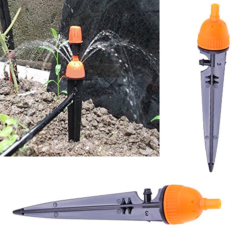 STORE-HOMER - 20pcs Garden Irrigation Watering Drippers Adjustable Emitters Stake 360 Drip For micro-irrigation Garden flower