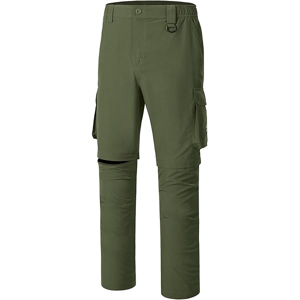 Mens Hiking Pants Convertible Lightweight Quick Dry Zip Off