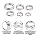 BAIKALBASS Fishing Stainless Steel Split Rings High Strength Solid Snap Ring Loop Metal Double Circle Heavy Duty Lure Tackle Chain Connectors Fishing Tackle 3# 200pcs