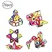 MarlaMall Magnetic Tiles Building Blocks Set, 76 PCS Creative STEM Preschool Educational Construction Kit 3D Magnet Stacking Toys for Kids Toddlers Children with Storage Bag