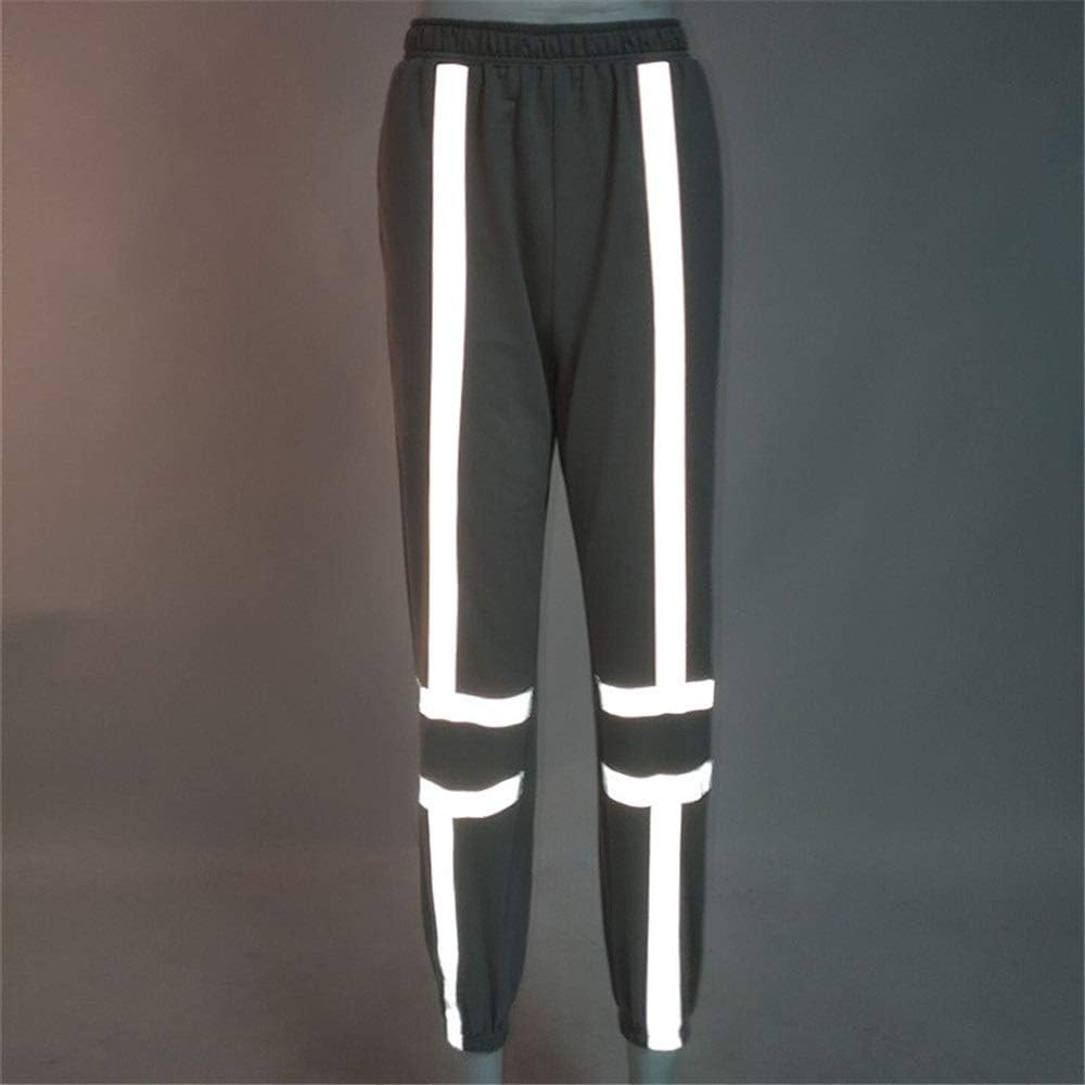 Women's Reflective Pants Reflective Stitching Trousers Women's Casual