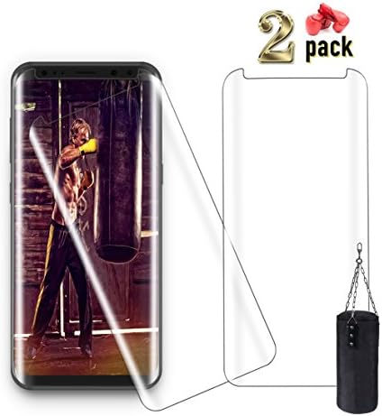 Aexagon Screen Protector for Galaxy S8 Plus, 2-Pack Full Coverage Premium Tempered Glass [Scratch Resistan] [HD Clear] [3D] [Anti-Bubble] Screen Film for Galaxy S8 Plus (S8 Plus - 2Pack)