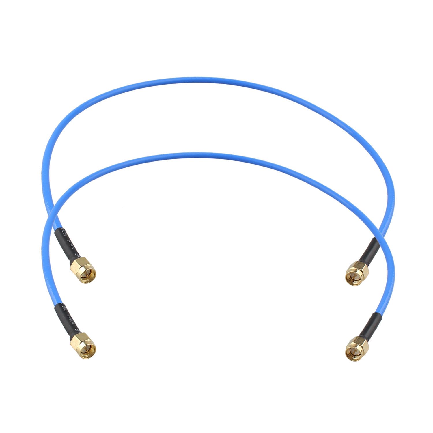 Futheda 2pcs SMA Male to SMA Male RG402 0.141" Semi Flexible Coaxial Cable Low Loss Jumper Cable 50cm/19.7inch for VNA Vector Network Analyzer Antenna Analyzer Spectrum Analyzer RF Signal Generator