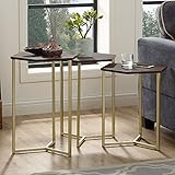 Walker Edison Modern Hexagon Nesting Side End Table