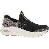 ARCH FIT D'LUX - GLIMMER DUST Womens Slip-On Trainers Black/Rose Gold UK 6.5